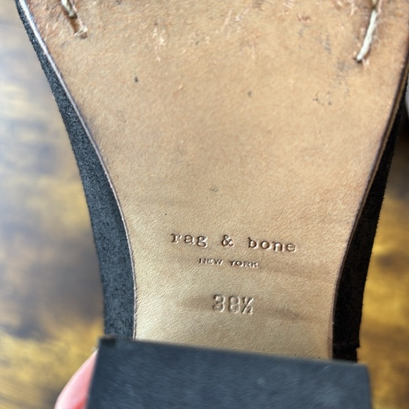 Rag & Bone Black Suede Ankle Boots 38.5 - Picture 6 of 7